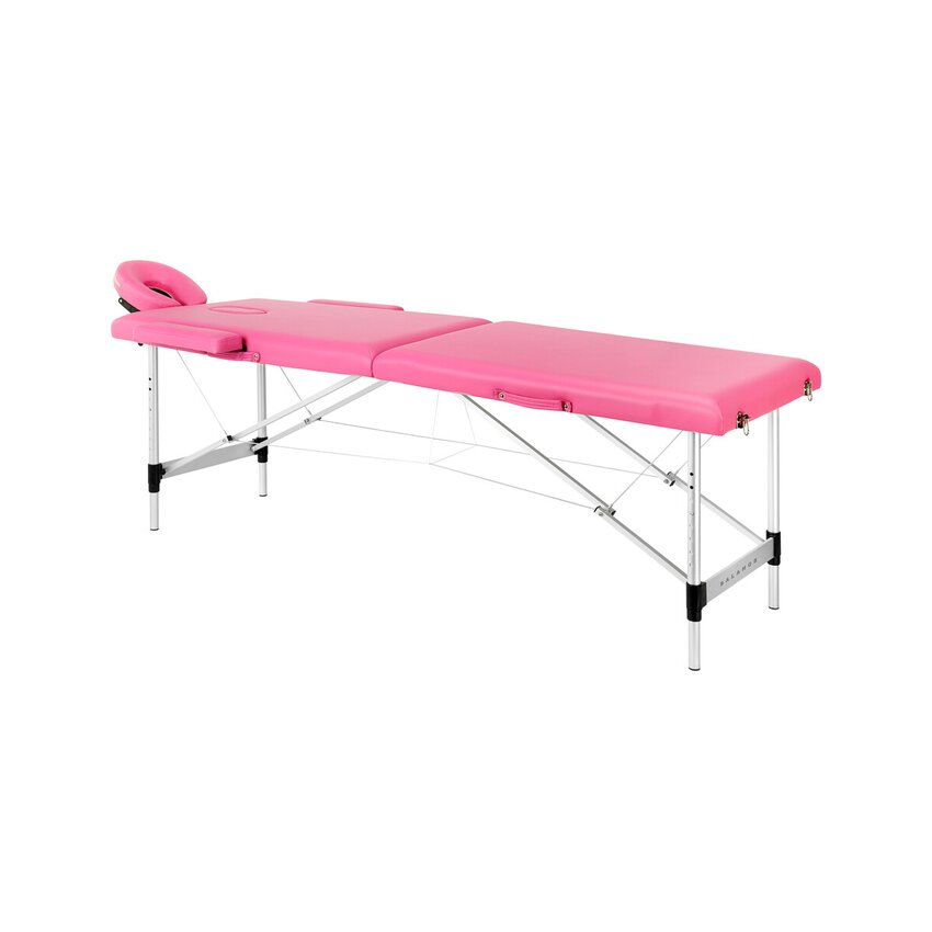 Opvouwbare massagetafel Balance aluminium 2-delig roze
