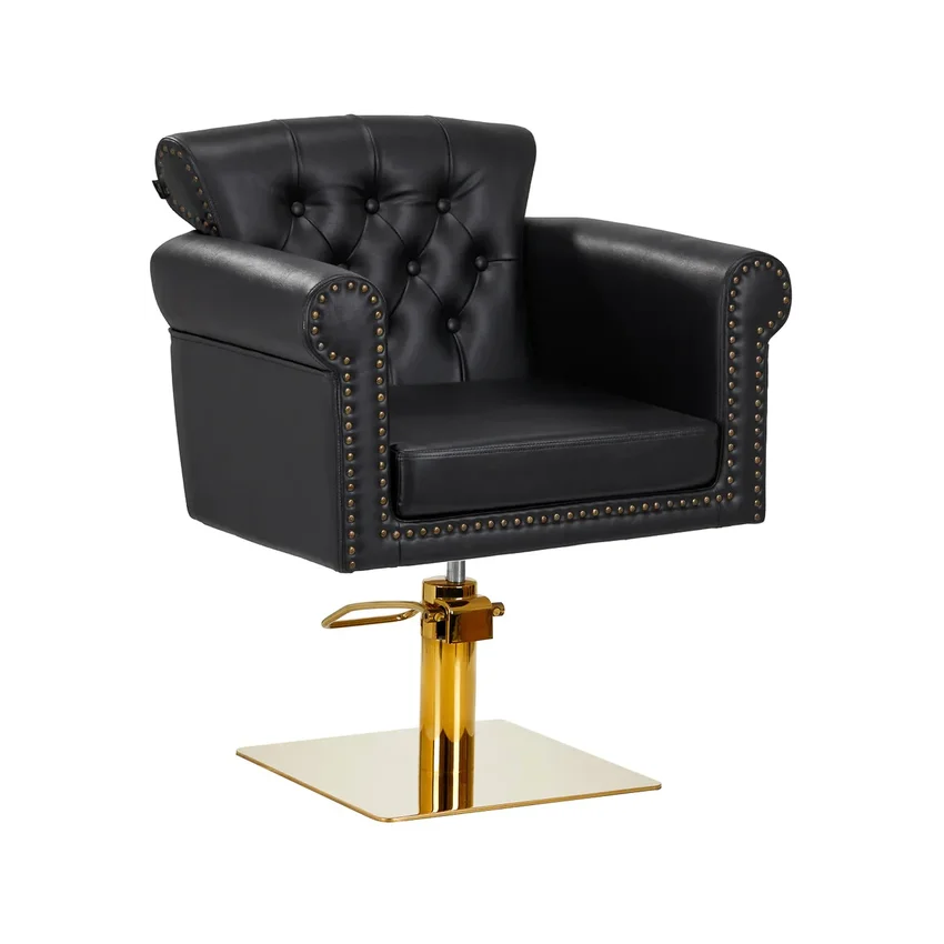 Gabbiano Berlin klantenstoel kapper, zwart en goud