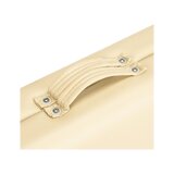 Opvouwbare massagetafel, gebalanceerd aluminium, 2-delig, crèmekleurig.