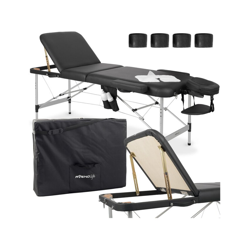 Draagbare massagetafel Adele 70cm - Zwart