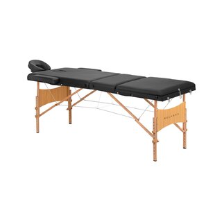 Opvouwbare massagetafel Balance hout 3-delig zwart