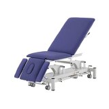 Elektrische massagetafel 5-delig - Rila PRO - Wit frame, blauwe bekleding