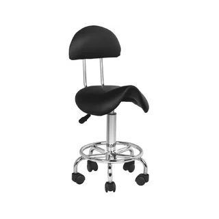 Zadelstoel zwart 6001 met rugleuning