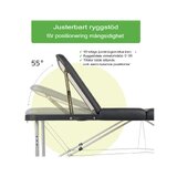 Draagbare massagetafel Adele 70cm - Zwart