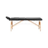 Opvouwbare massagetafel Balance Lux hout 2-delig 190x70 zwart