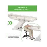 Cosmetische behandelstoel, elektrisch Elara PRO 6P - wit