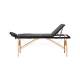 Opvouwbare massagetafel Balance hout 3-delig zwart