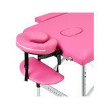 Opvouwbare massagetafel Balance aluminium 2-delig roze