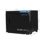 Handdoekverwarmer met UV-sterilisator 23 liter Zwart