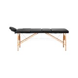 Opvouwbare massagetafel Balance hout 3-delig zwart