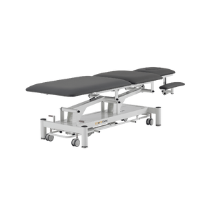 Elektrische massagetafel 5-delig - Rila PRO - Wit frame, grijze bekleding