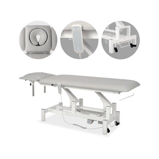 Fortis 4 ERGO massagetafel elektrisch verstelbaar - lichtgrijs