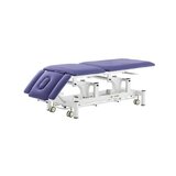 Elektrische massagetafel 5-delig - Rila PRO - Wit frame, blauwe bekleding