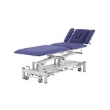 Elektrische massagetafel 5-delig - Rila PRO - Wit frame, blauwe bekleding