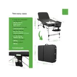 Draagbare massagetafel Adele 70cm - Zwart