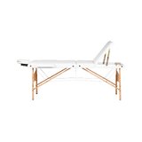 Opvouwbare massagetafel Balance Lux hout 3-delig 190x70 wit