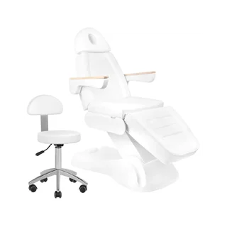 Behandelstoel Lux 273b + kruk 304 wit