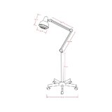 Infrarood warmtelamp 275W - Behandeling met voet