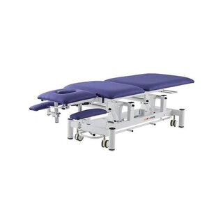 Elektrische massagetafel 5-delig - Rila PRO - Wit frame, blauwe bekleding
