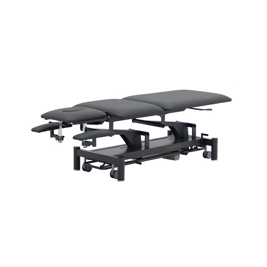 Elektrische massagetafel 5-delig - Rila PRO - Grijs frame, grijze bekleding