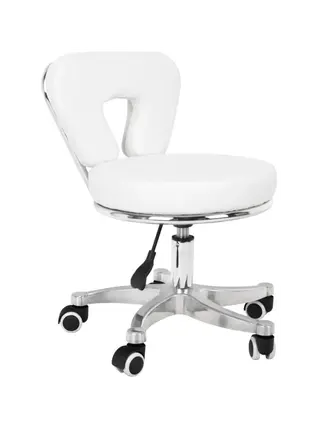 Cosmetische kruk voor pedicure 9266 wit