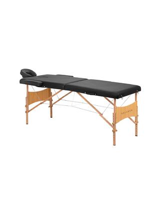 Opvouwbare massagetafel Balance hout 2-delig zwart