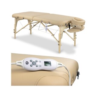 Draagbare massagetafel met ingebouwde verwarming - Beige