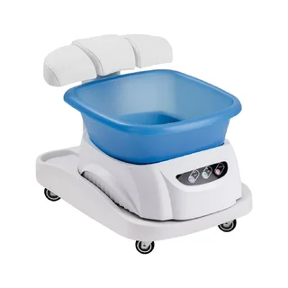 Voetenbad met massagefunctie en witte trolley