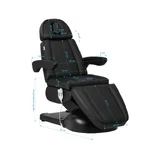 Azzurro Lux beauty stoel 3 motoren Zwart