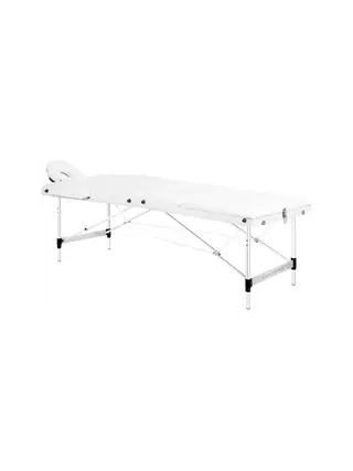 BALANCE opvouwbare aluminium massagetafel, drie secties - wit