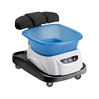 Voetenbad met massagefunctie en zwarte trolley