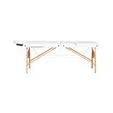 Opvouwbare massagetafel Balance Lux hout 3-delig 190x70 wit