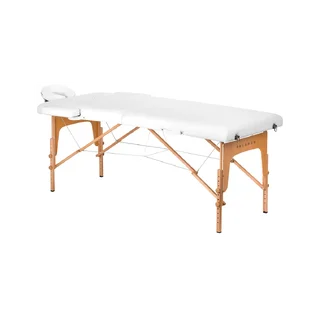 BALANCE opvouwbare houten massagetafel, 2 segmenten, wit