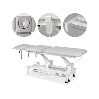 Fortis 5 ERGO massagetafel, elektrische voetbediening - lichtgrijs