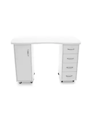 Kaptafel 2027 wit met twee kasten