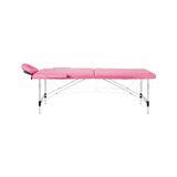 Opvouwbare massagetafel Balance aluminium 2-delig roze